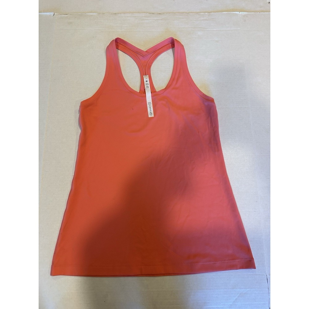 Lululemon Swiftly Tank Top Racerback Coral Womens Size 12 Athletic Yoga